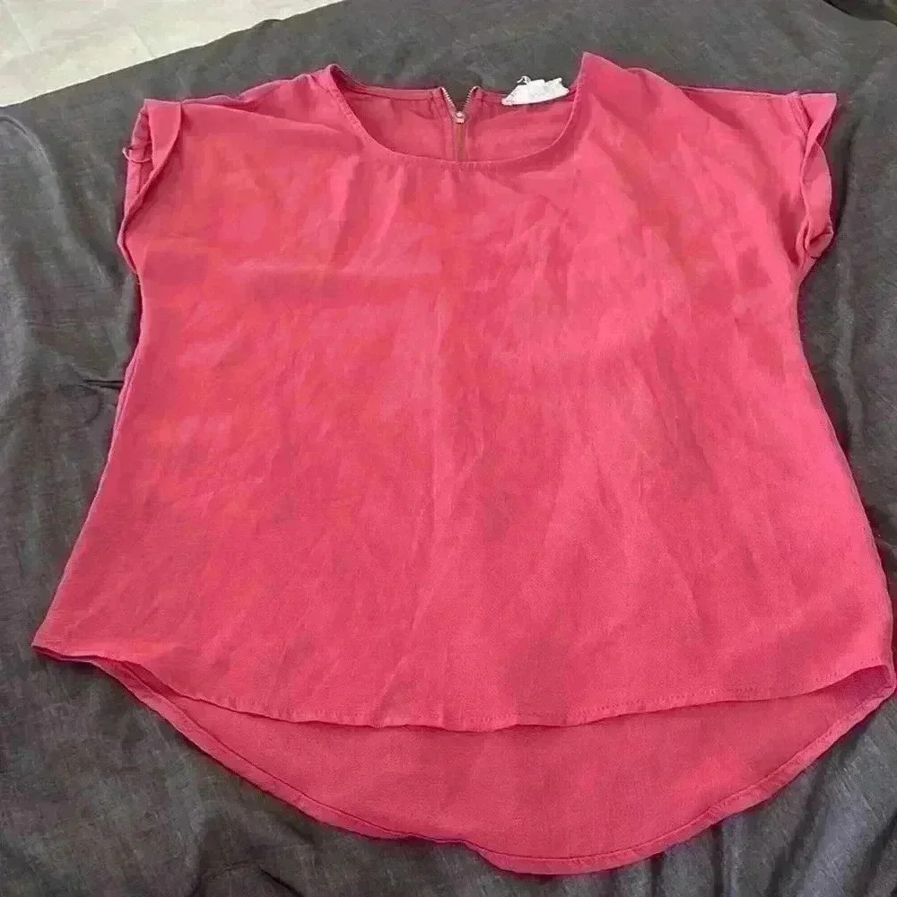 Ruby Pink Rose Blouse